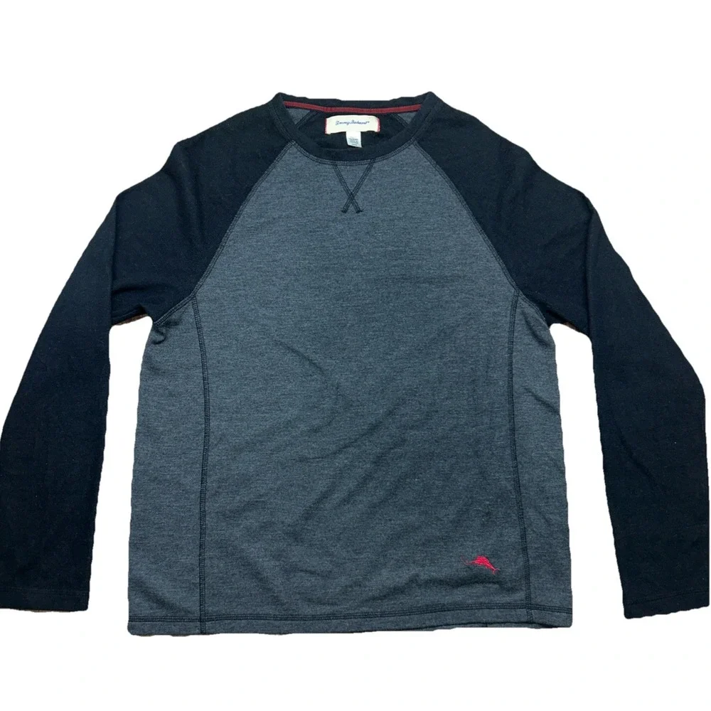 Tommy Bahama‎ Crew Neck Long Sleeve Pullover Men's M Black Gray